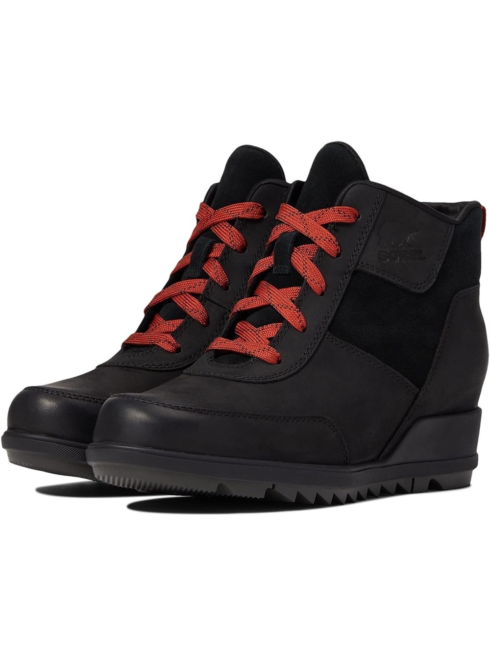 Sorel Women's Evie Sport Lace Wedge Ankle Bootie — Waterproof Suede & Leather